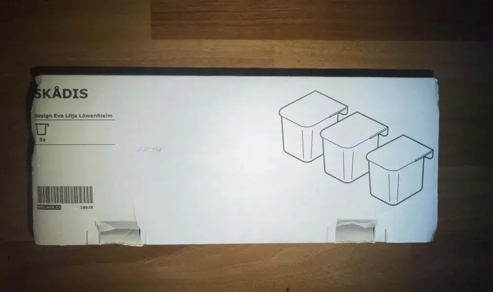 IKEA SKÅDIS Container for Pegboard, Set of 3